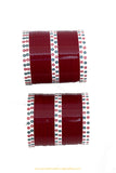 MaroonColour Dotted Bridal Chura By PTJ