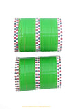 Parrot Green Colour Dotted Bridal Chura By PTJ
