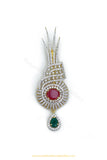 Gold Finished Ruby Emerald AD Kalgi | Punjabi Traditional Jewellery Exclusive