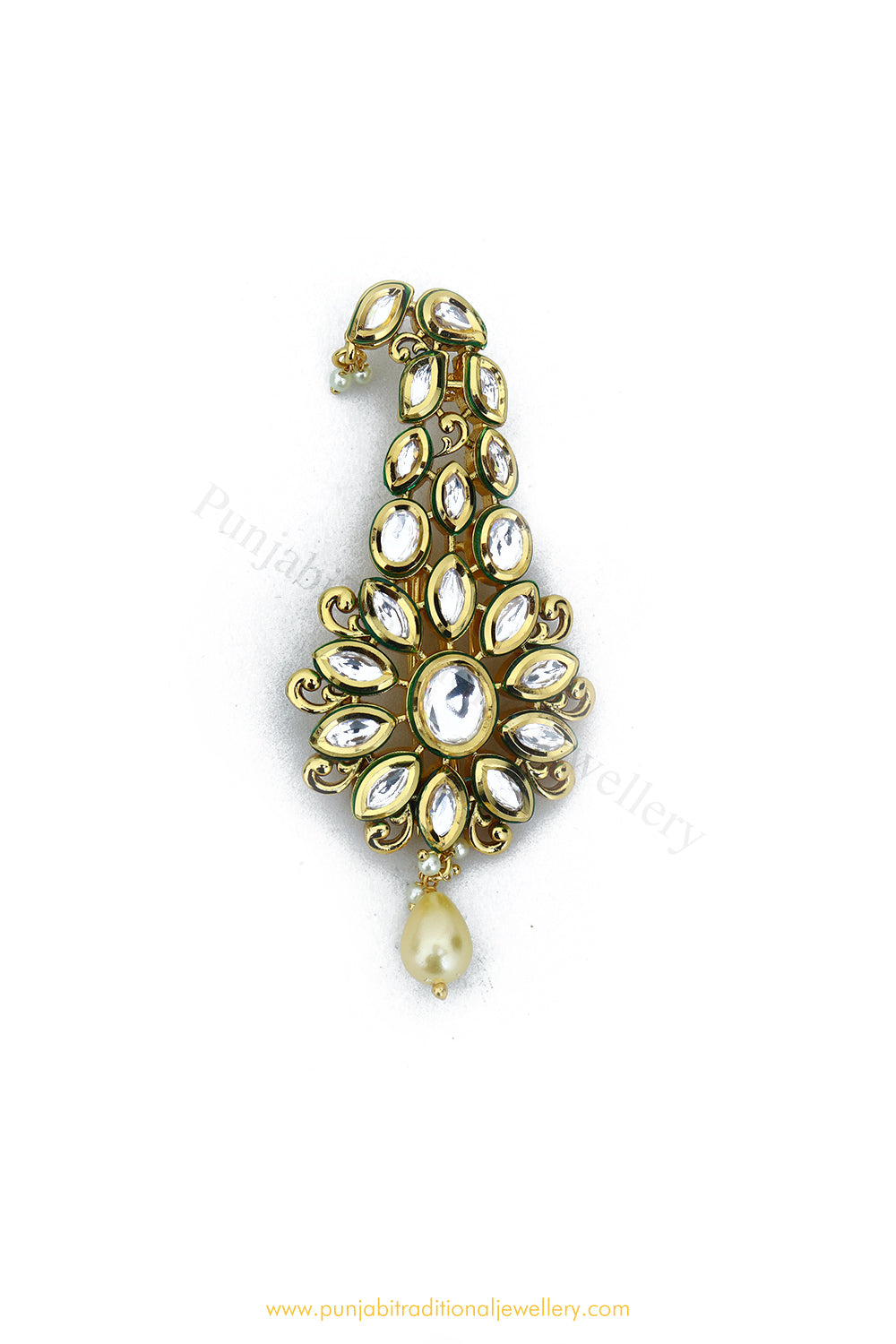 Gold Finished Pearl Kundan Kalgi | Punjabi Traditional Jewellery Exclusive