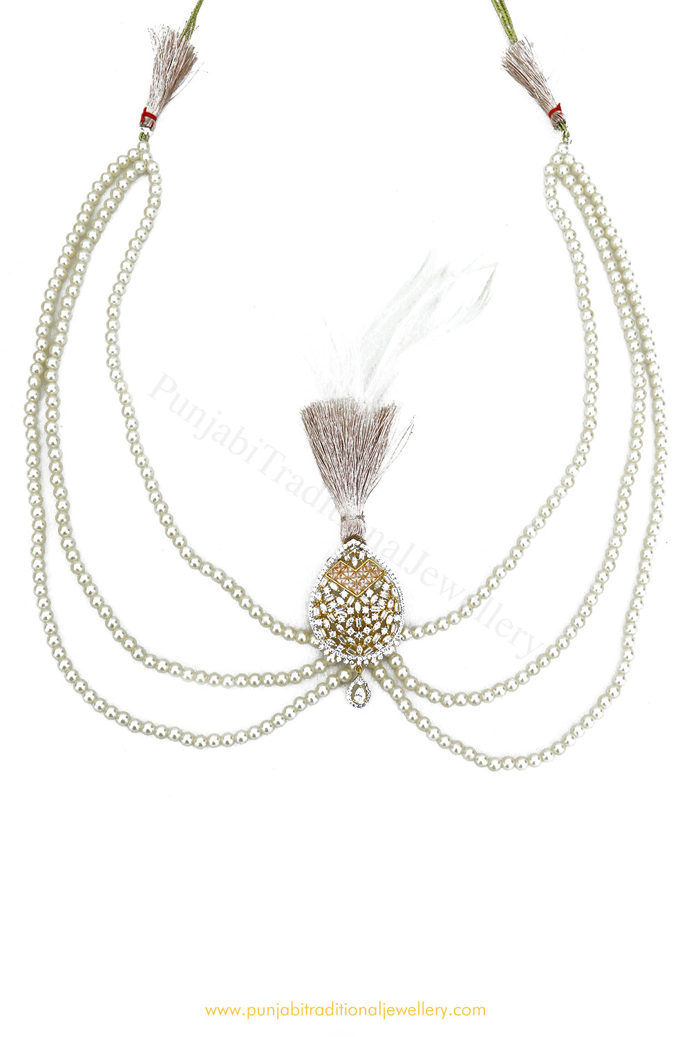 Gold Finished AD Kalgi | Punjabi Traditional Jewellery Exclusive