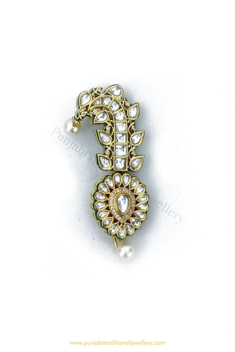 Gold Finished Pearl Kundan Kalgi | Punjabi Traditional Jewellery Exclusive