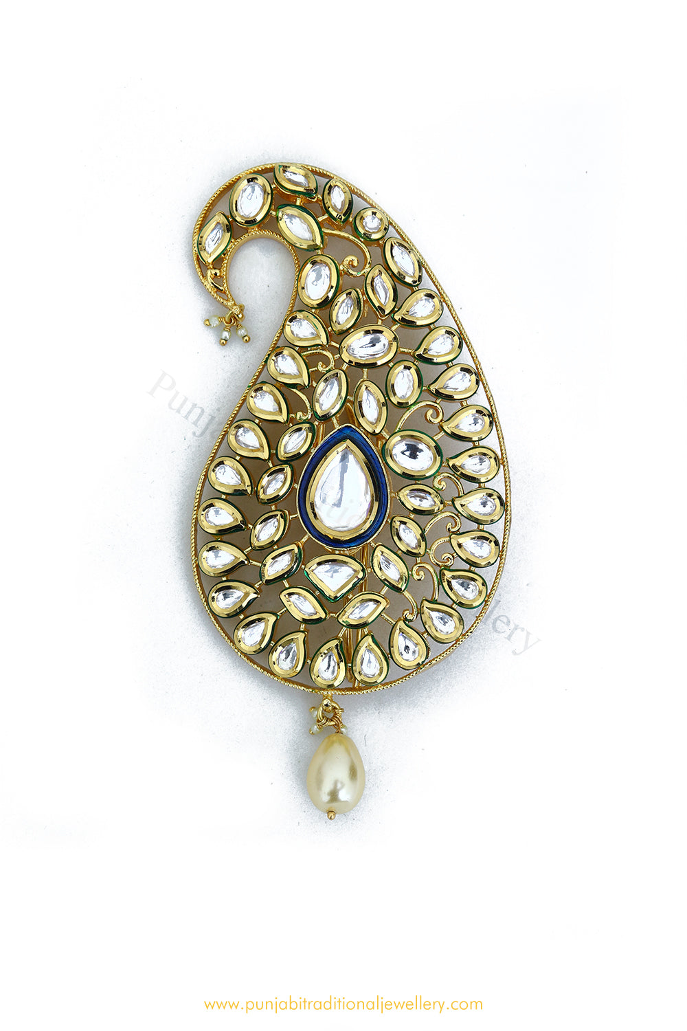 Gold Finished Pearl Kundan Kalgi | Punjabi Traditional Jewellery Exclusive