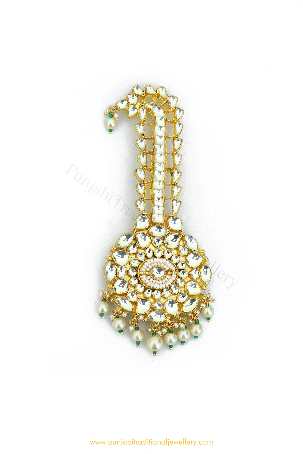 Gold Finished Pearl Kundan Kalgi | Punjabi Traditional Jewellery Exclusive