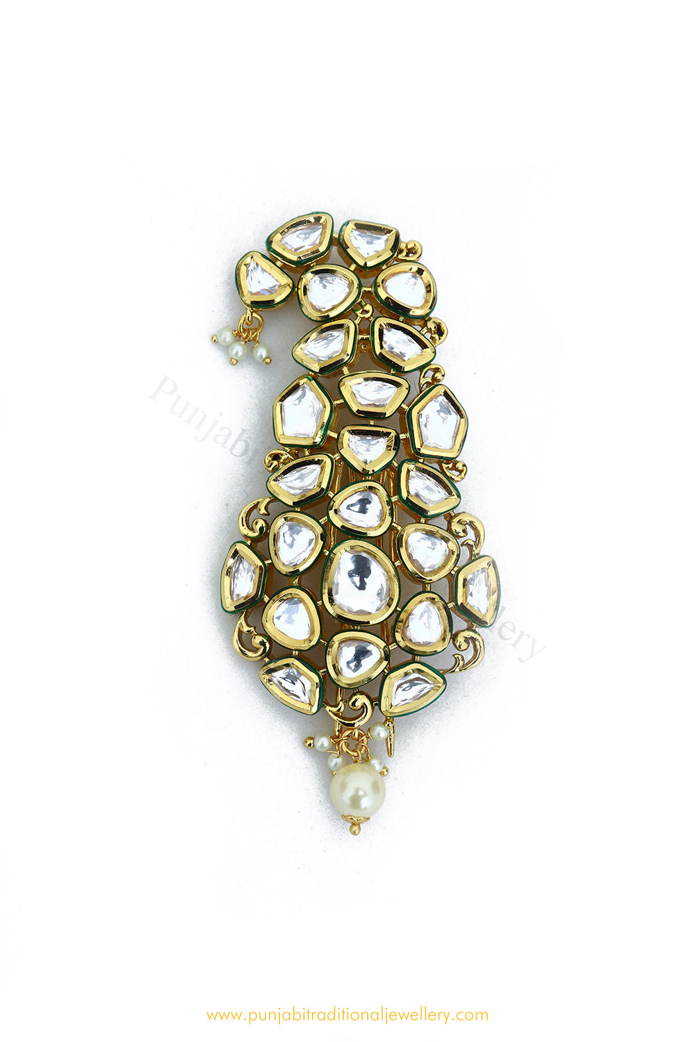 Gold Finished Pearl Kundan Kalgi | Punjabi Traditional Jewellery Exclusive