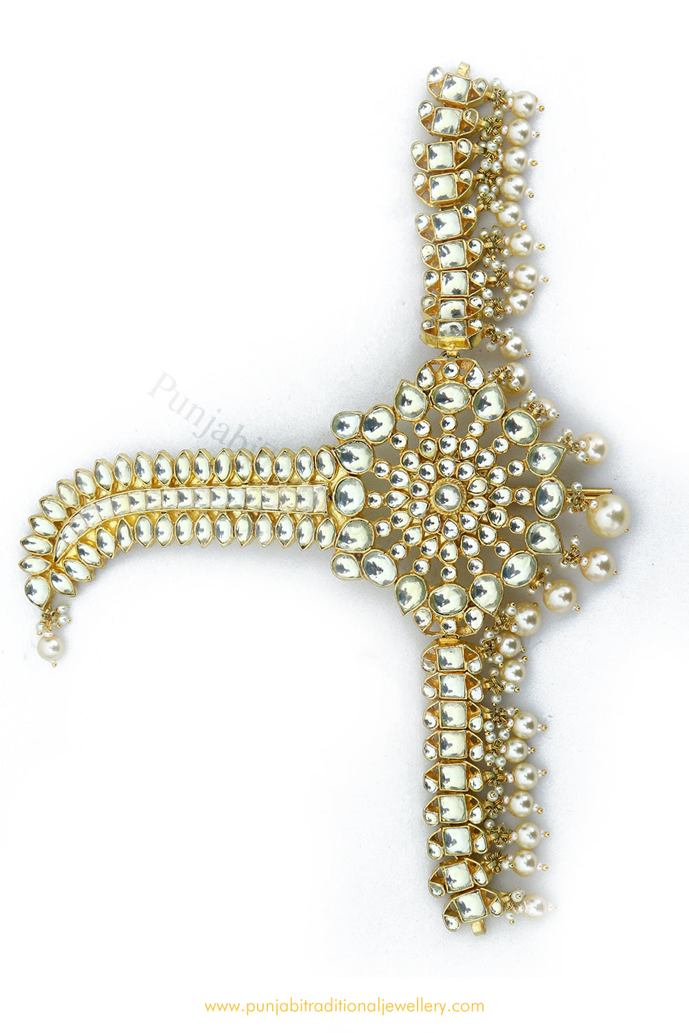 Gold Finished Pearl Kundan Kalgi | Punjabi Traditional Jewellery Exclusive