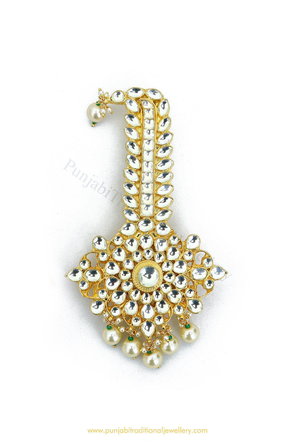Gold Finished  Pearl Kundan Kalgi | Punjabi Traditional Jewellery Exclusive