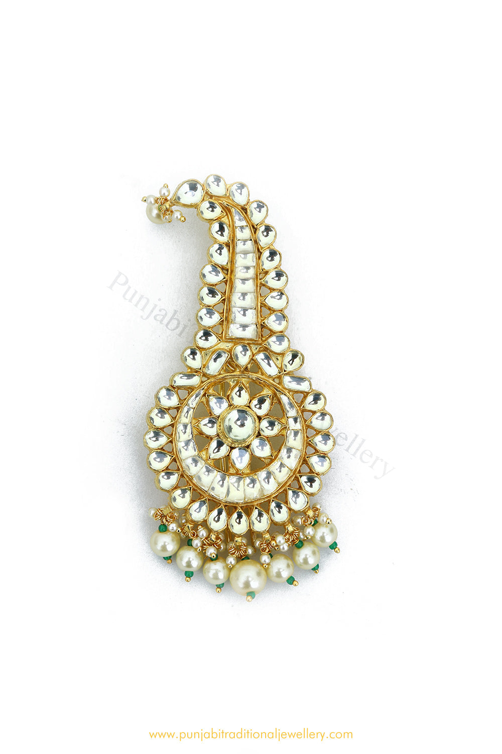 Gold Finished Pearl Kundan Kalgi | Punjabi Traditional Jewellery Exclusive