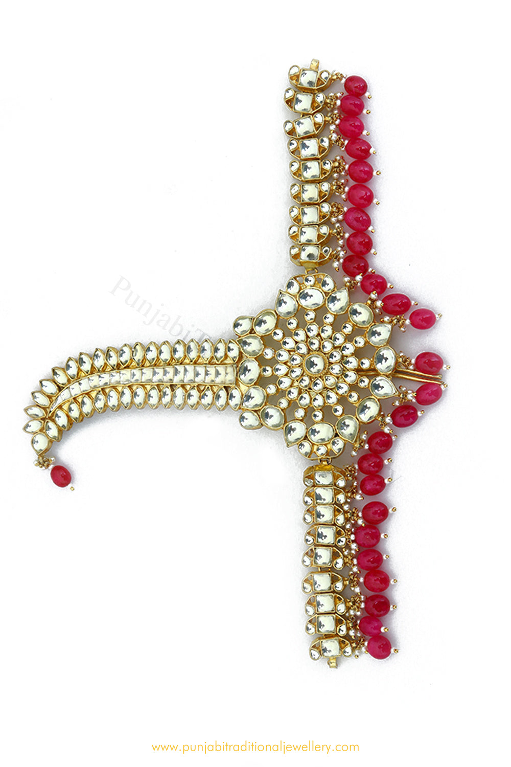Gold Finished Ruby Kundan Kalgi | Punjabi Traditional Jewellery Exclusive