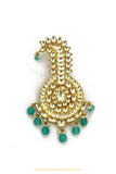 Gold Finished Emerald Kundan Kalgi | Punjabi Traditional Jewellery Exclusive