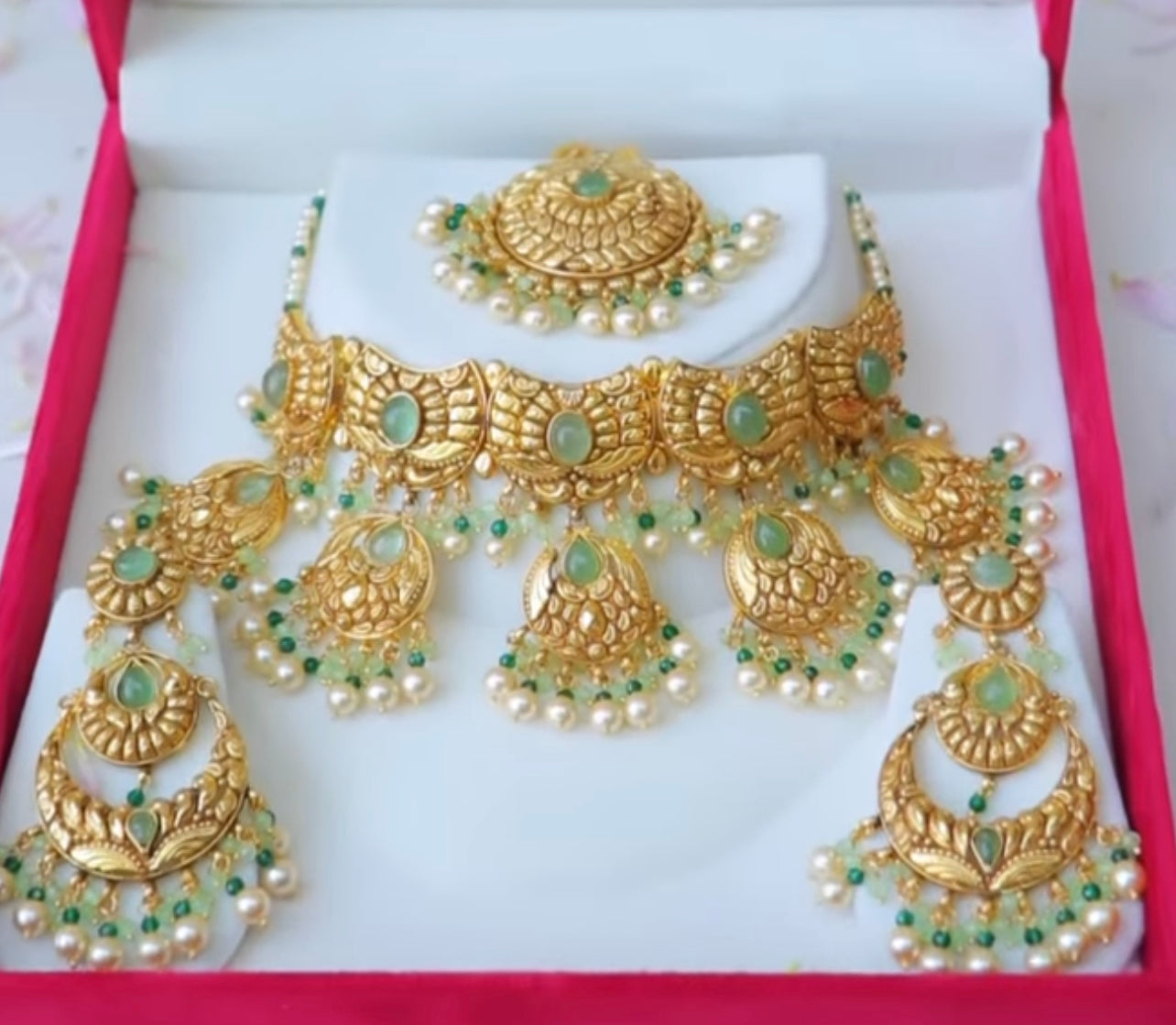 Gold Finished Choker Set By Punjabi Traditional Jewellery