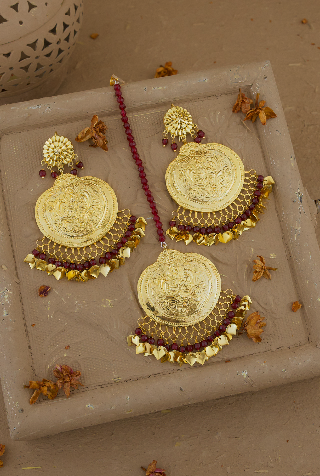 Bela  Earing Tikka Handcrafted Gold Plated