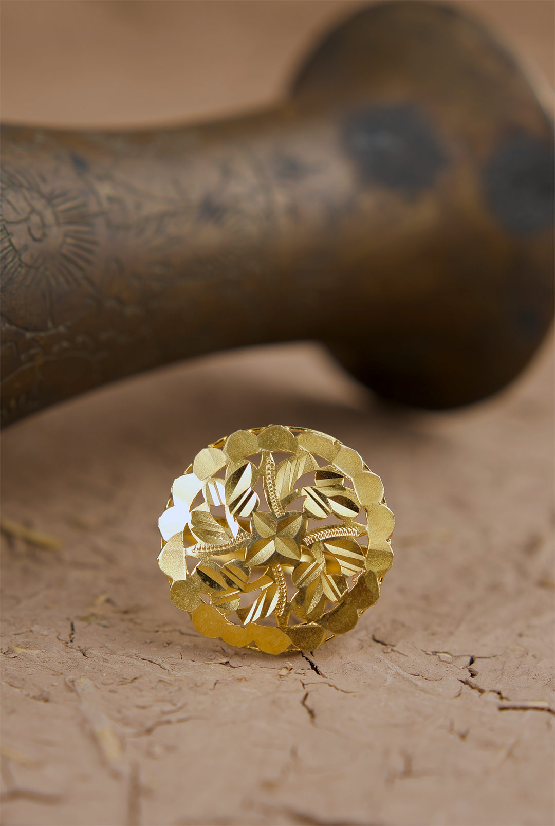 Nazakat  Ring Handcrafted Gold Plated