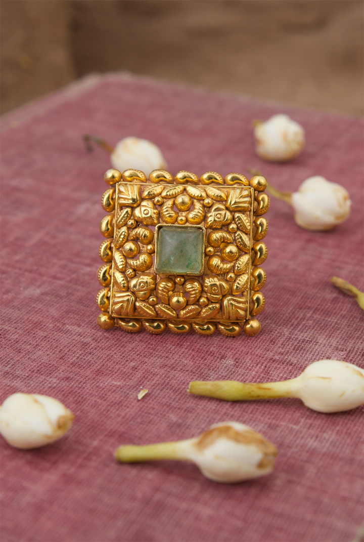 Riwaaz Ring Handcrafted Gold Plated