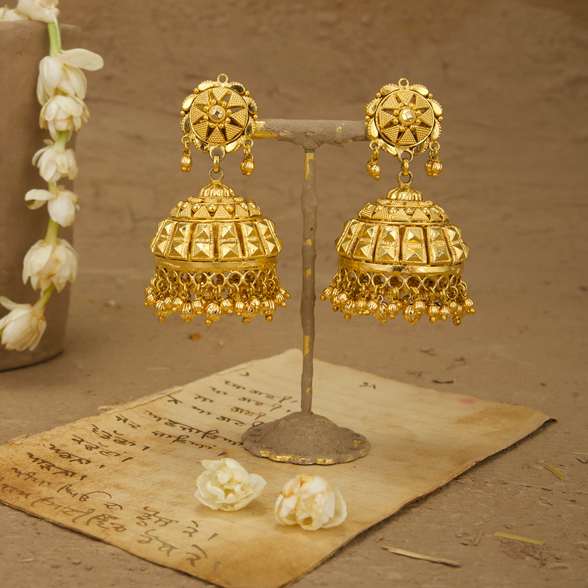 Vani Jhumki Handcrafted Gold Plated