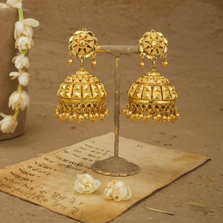 Vani Jhumki Handcrafted Gold Plated