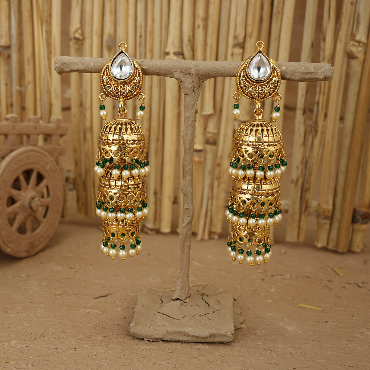 Sohni Jhumki Handcrafted Gold Plated