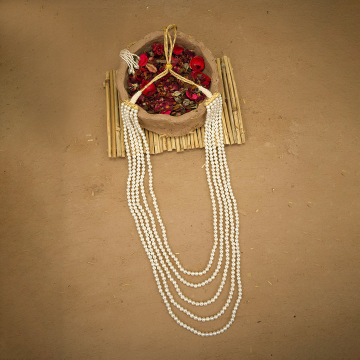 Sahba Achkan Mala Pearl Semi Precious Beads