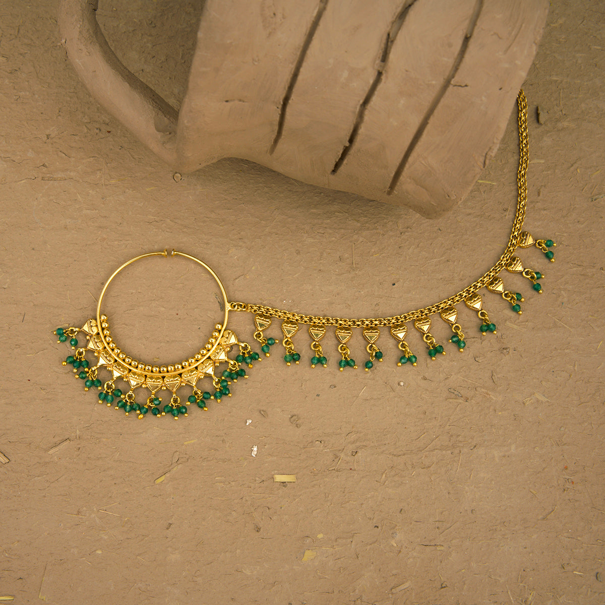 Gulhab Nuth Handcrafted Gold Plated