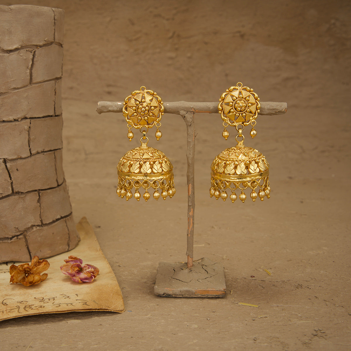 Falak Jhumki Handcrafted Gold Plated