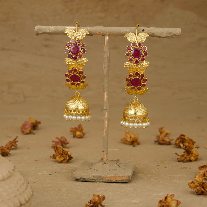 Shifa Jhumki Handcrafted Gold Plated