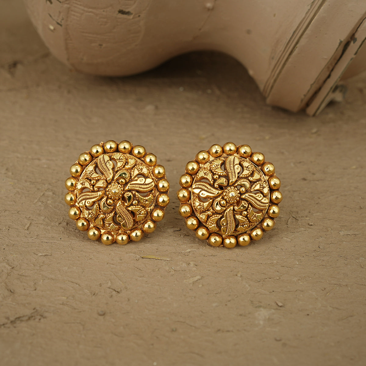 Meera Ranihaar Earrings Set Handcrafted Gold Plated