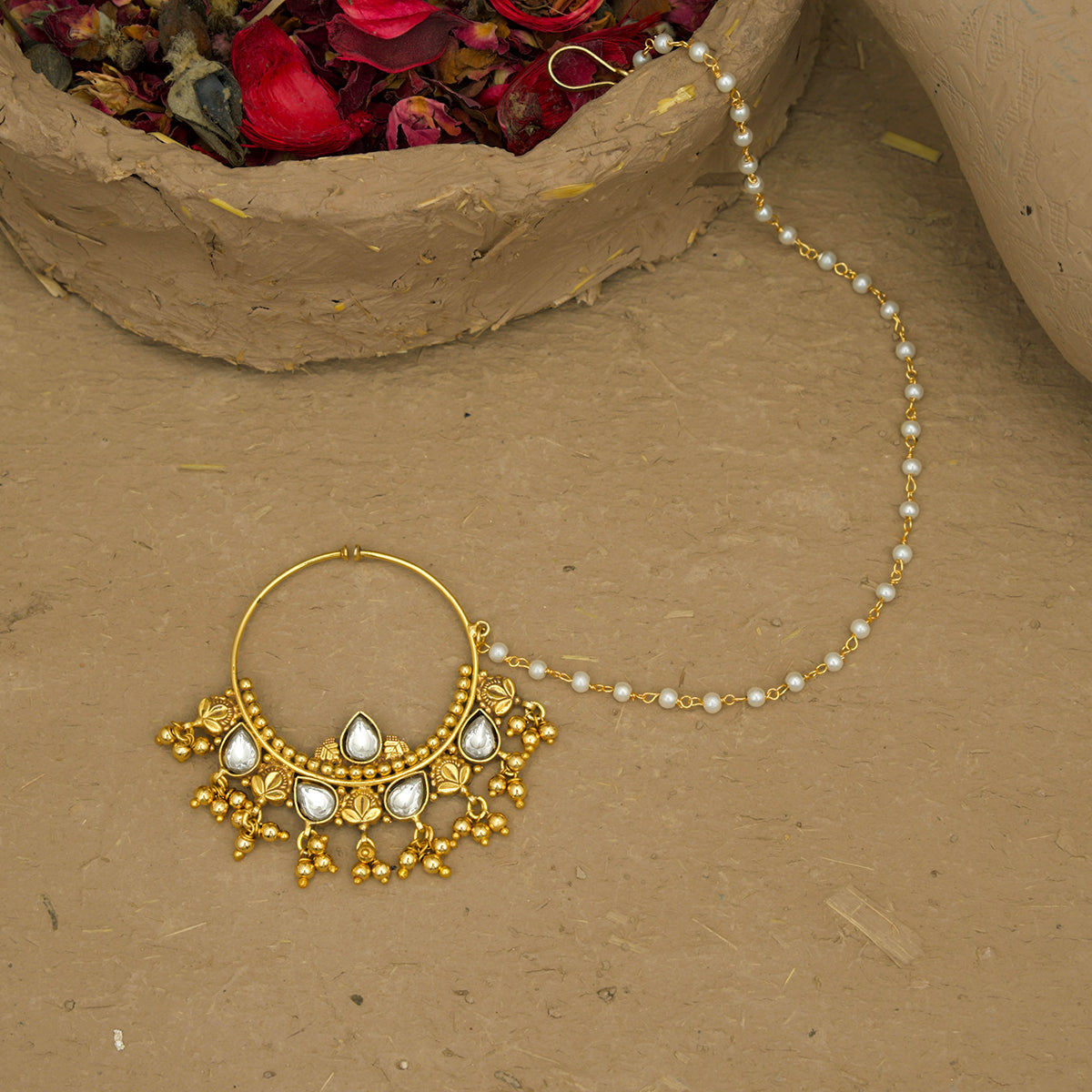 Kusum Nuth Handcrafted Gold Plated