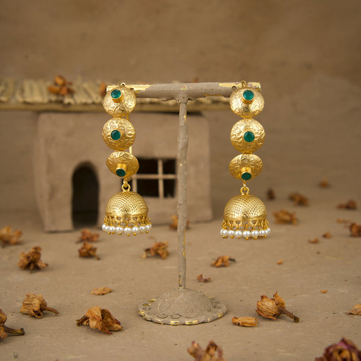 Iqra Jhumki Handcrafted Gold Plated