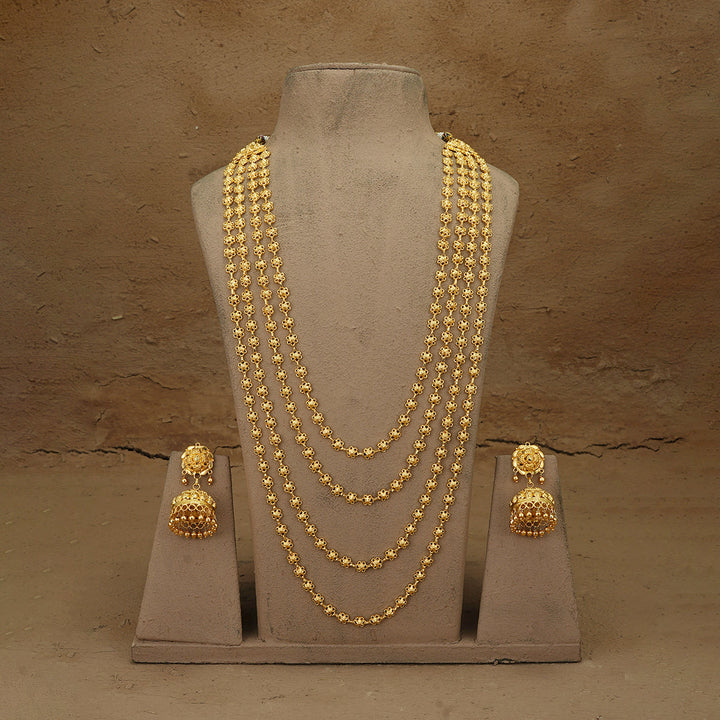 Siya Ranihaar Earrings Set Handcrafted Gold Plated