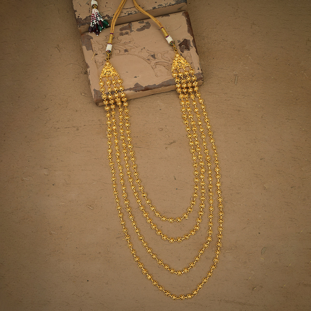 Siya Ranihaar Earrings Set Handcrafted Gold Plated