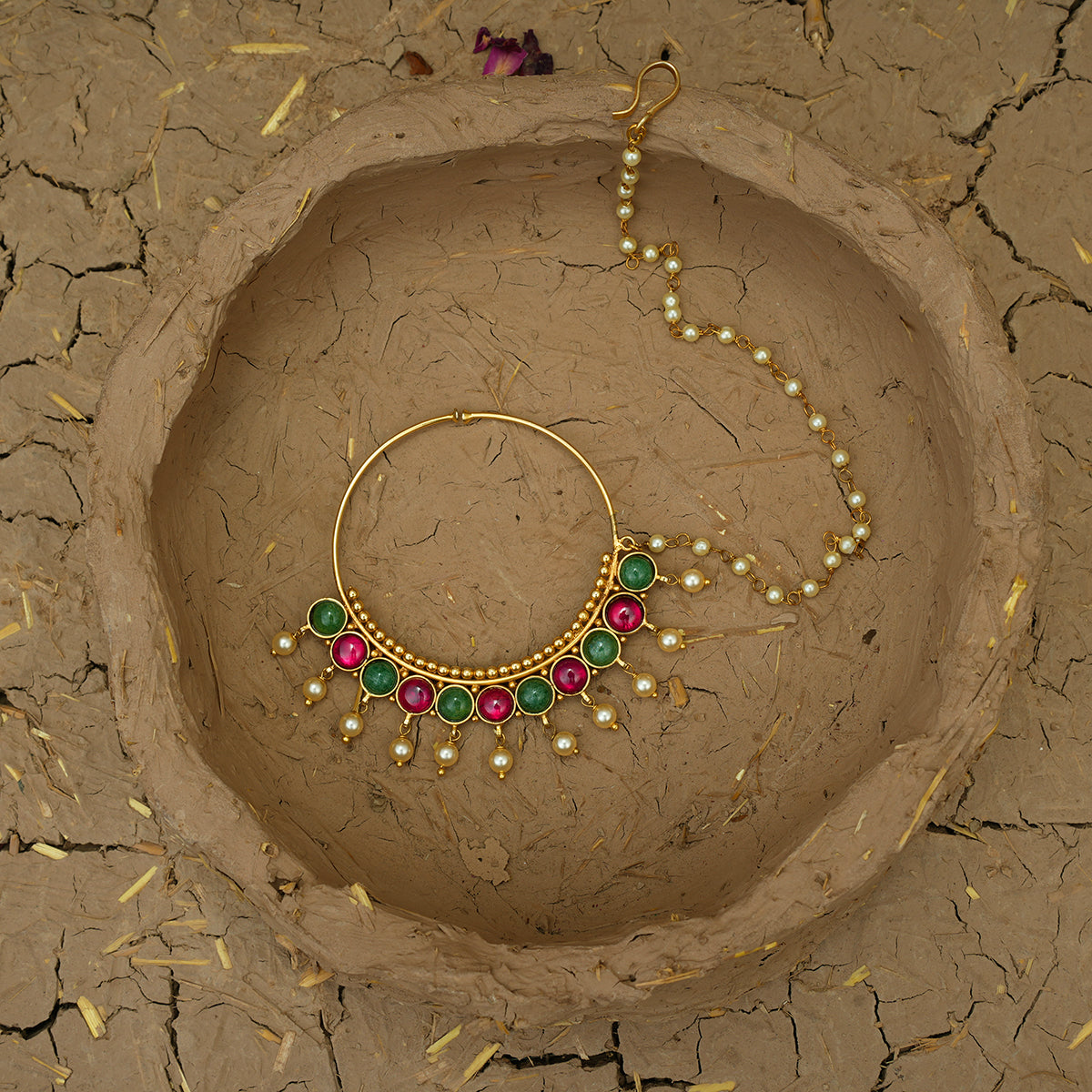 Veena  Nuth Handcrafted Gold Plated