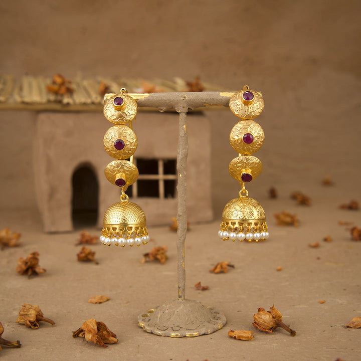Insiya Jhumki Handcrafted Gold Plated