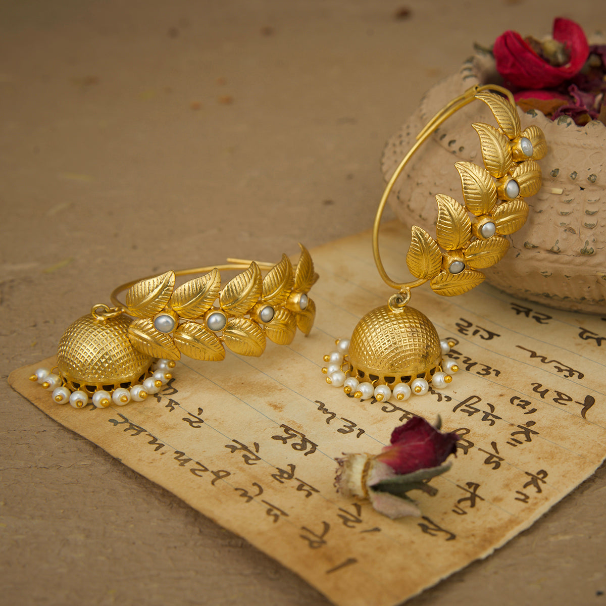 Pari Jhumki Handcrafted Gold Plated