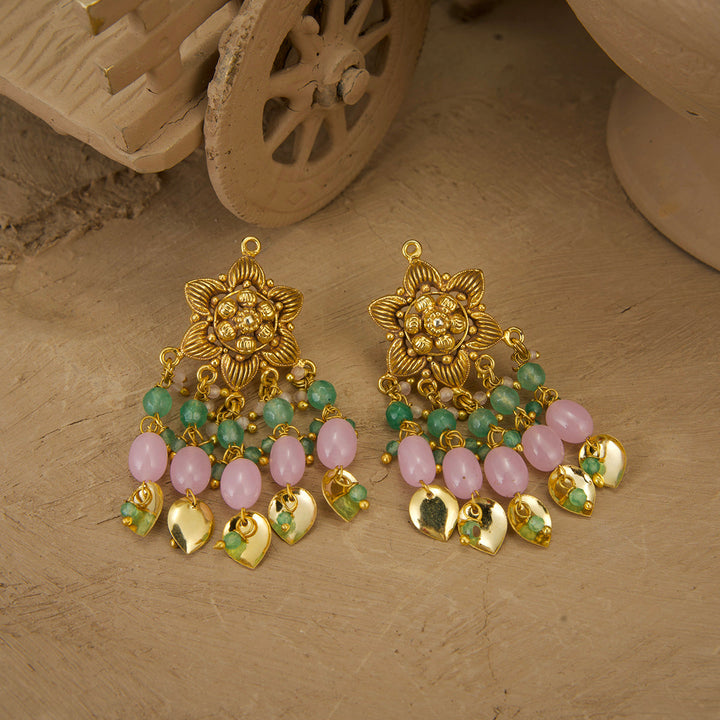 Ziaah  Necklace Earrings Tikka Handcrafted Gold Plated
