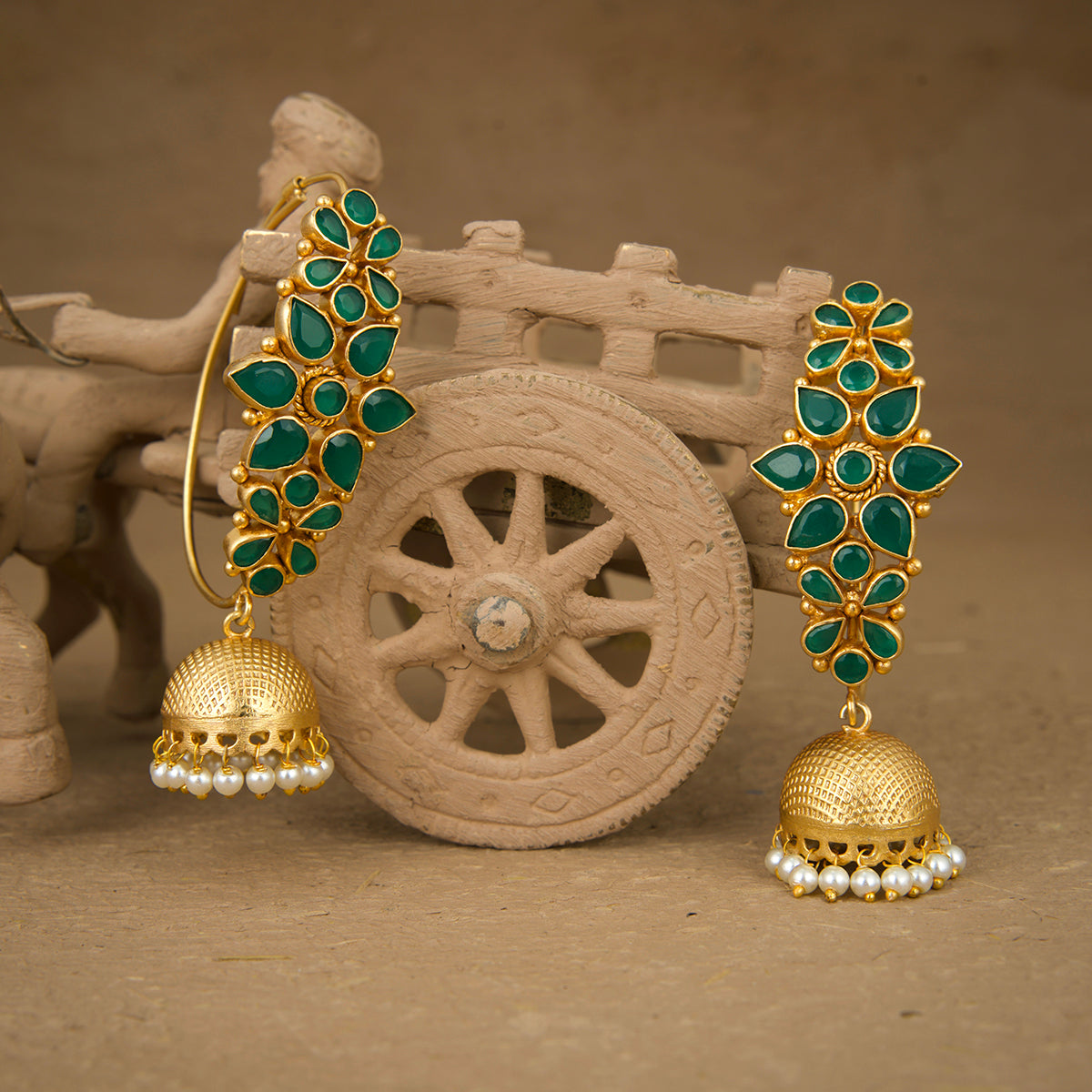 Irum Jhumki Handcrafted Gold Plated