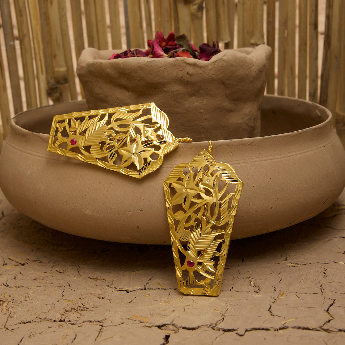 Amaya Clip handcrafted Gold Plated