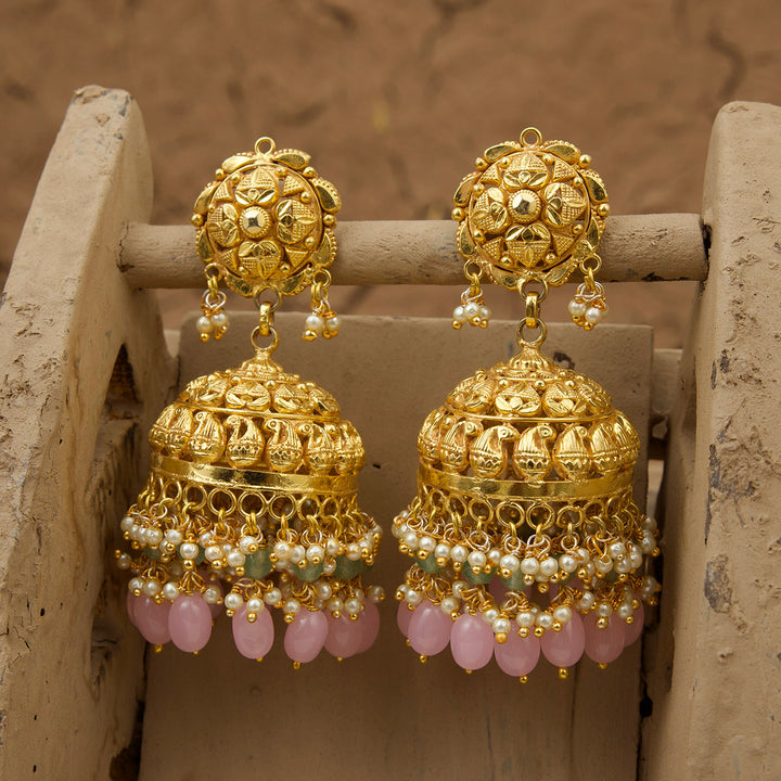Ibaadat Jhumki Handcrafted Gold Plated