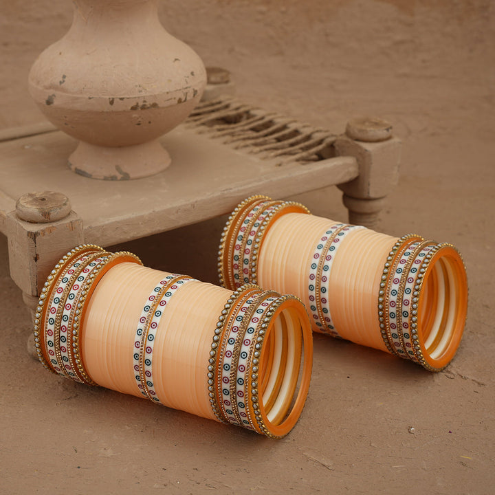 Sahba Wedding Churra Peach Colour