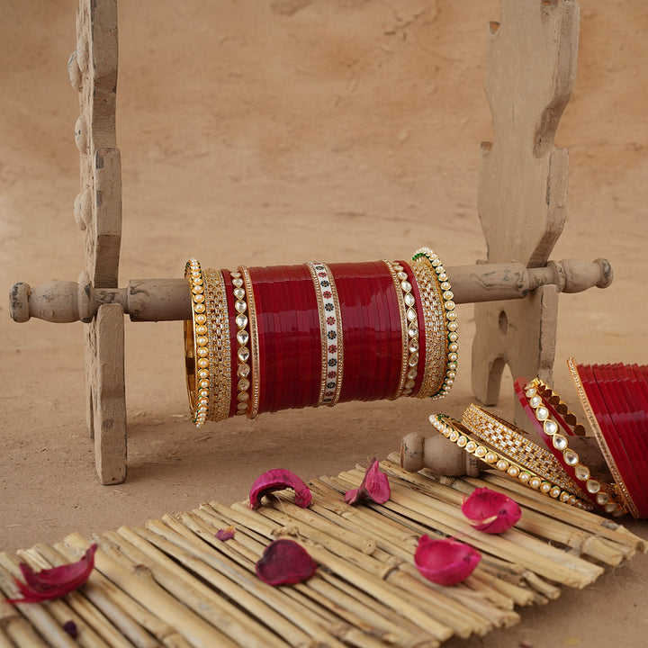 Ishmira Wedding Churra Maroon Colour