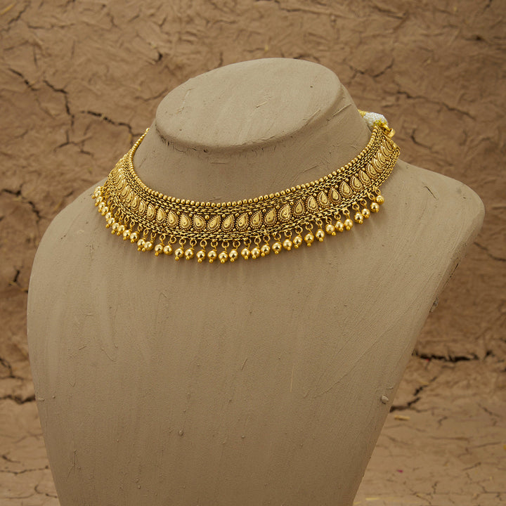 Tejal Necklace Earrings Tikka Handcrafted Gold Plated