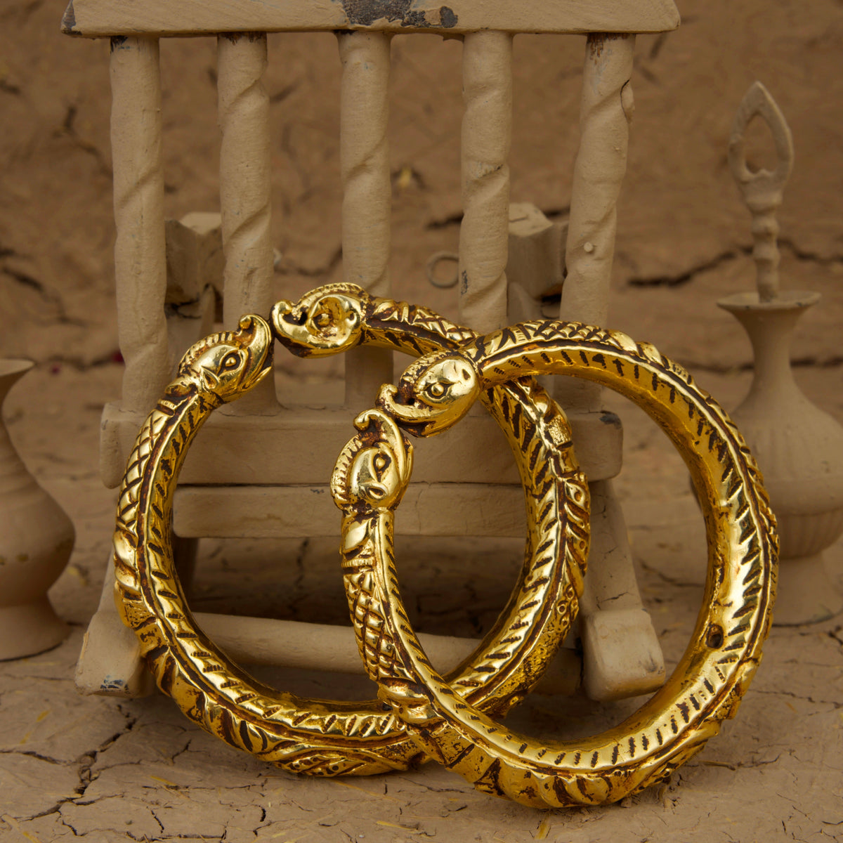 Trisha Bangles Gold Plated