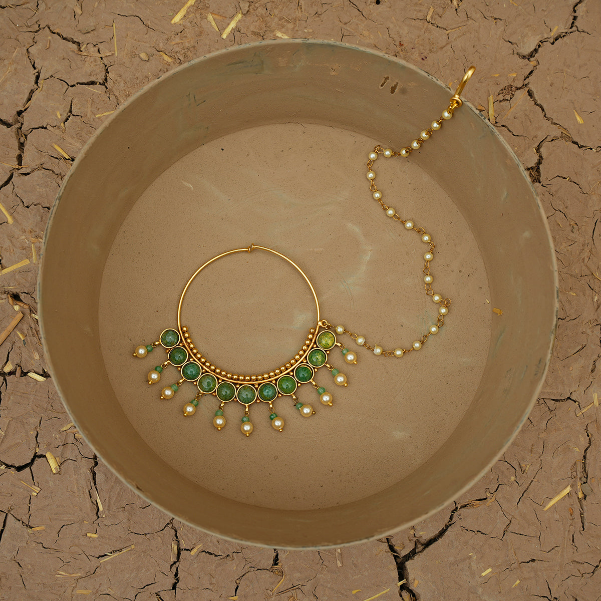 Aabha Nuth Handcrafted Gold Plated