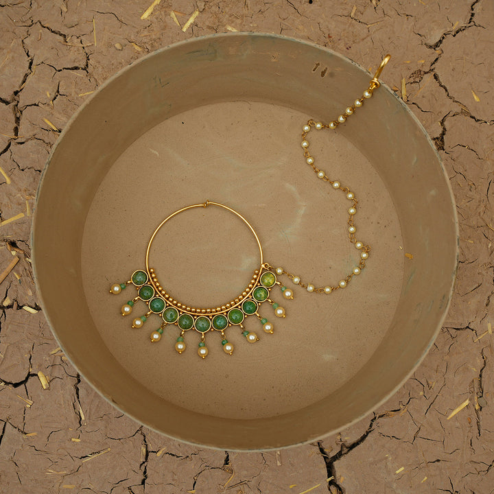 Aabha Nuth Handcrafted Gold Plated