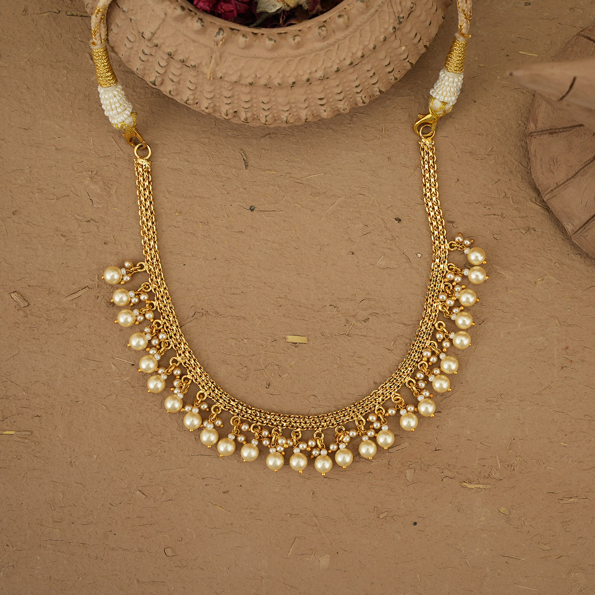 Shagun Necklace Earrings Tikka Handcrafted Gold Plated