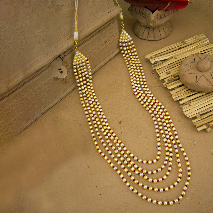 Aabroo Achkan Mala Pearl Semi Precious Beads