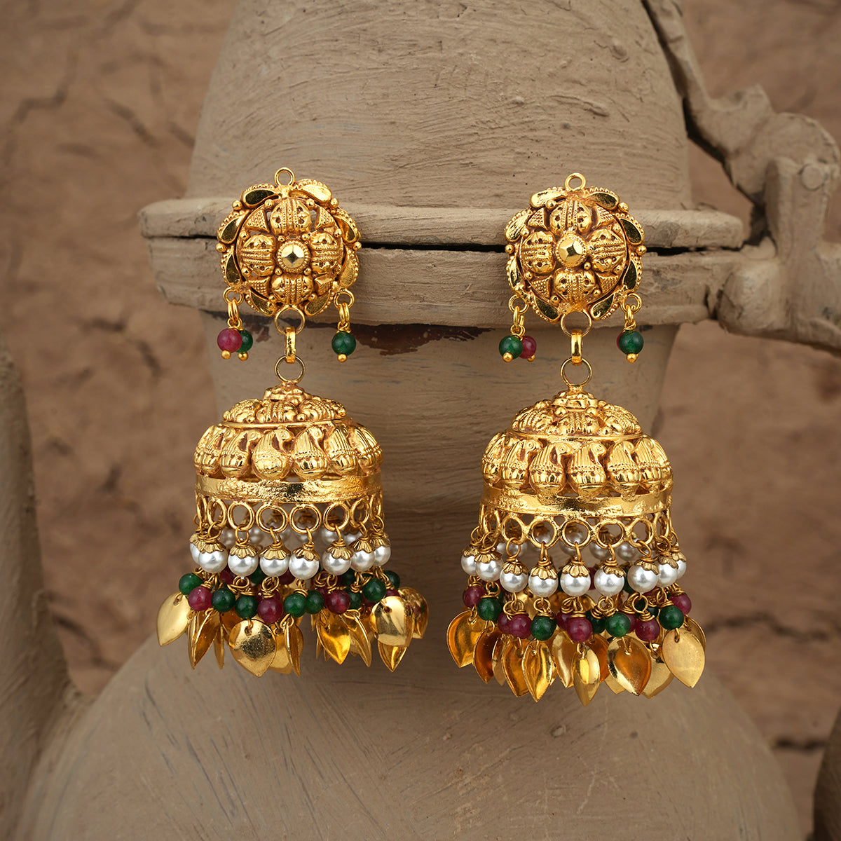 Mehak Jhumki Handcrafted Gold Plated