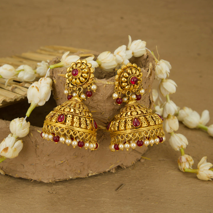 Roohi Jhumki Handcrafted Gold Plated