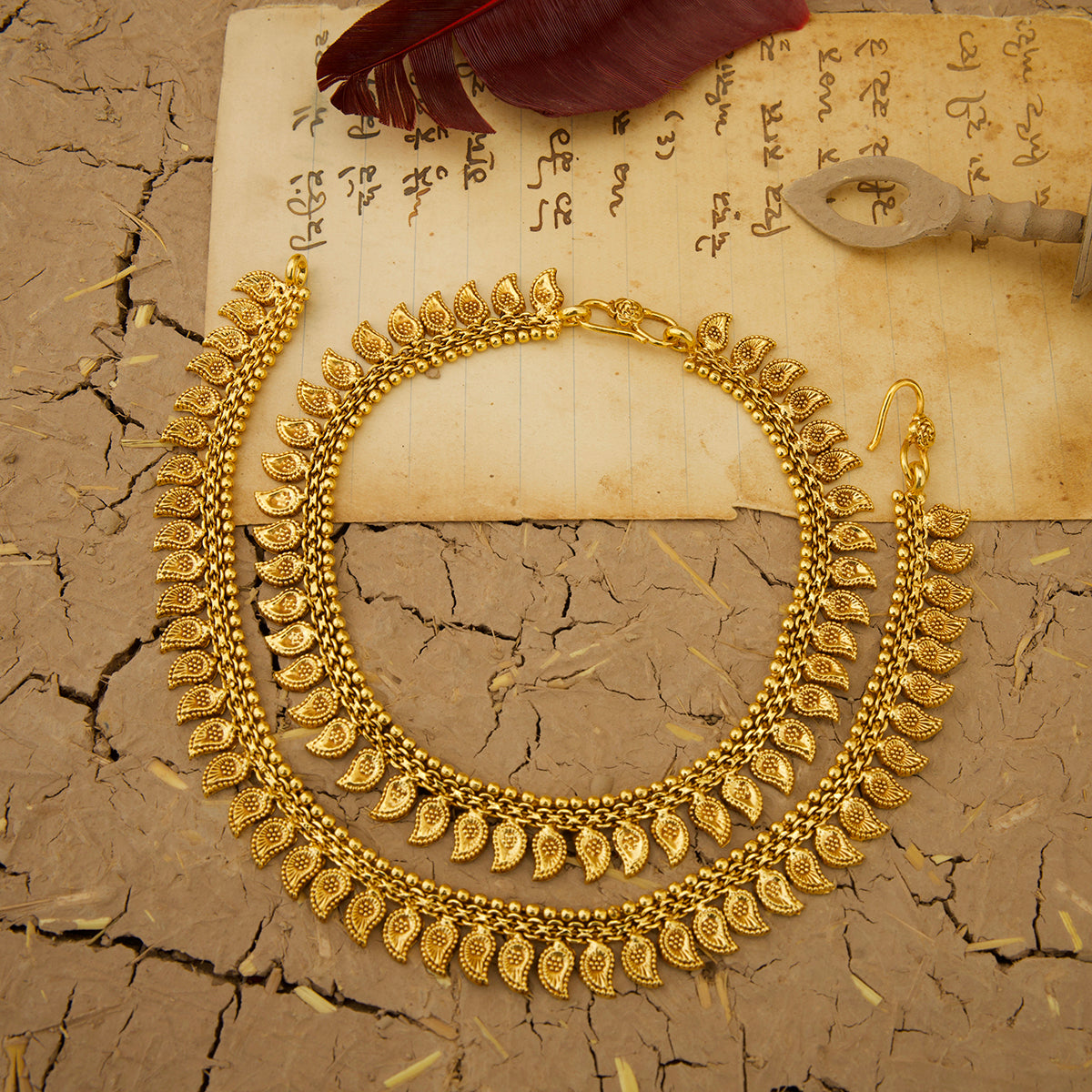 Noora Payal Handcrafted Gold Plated
