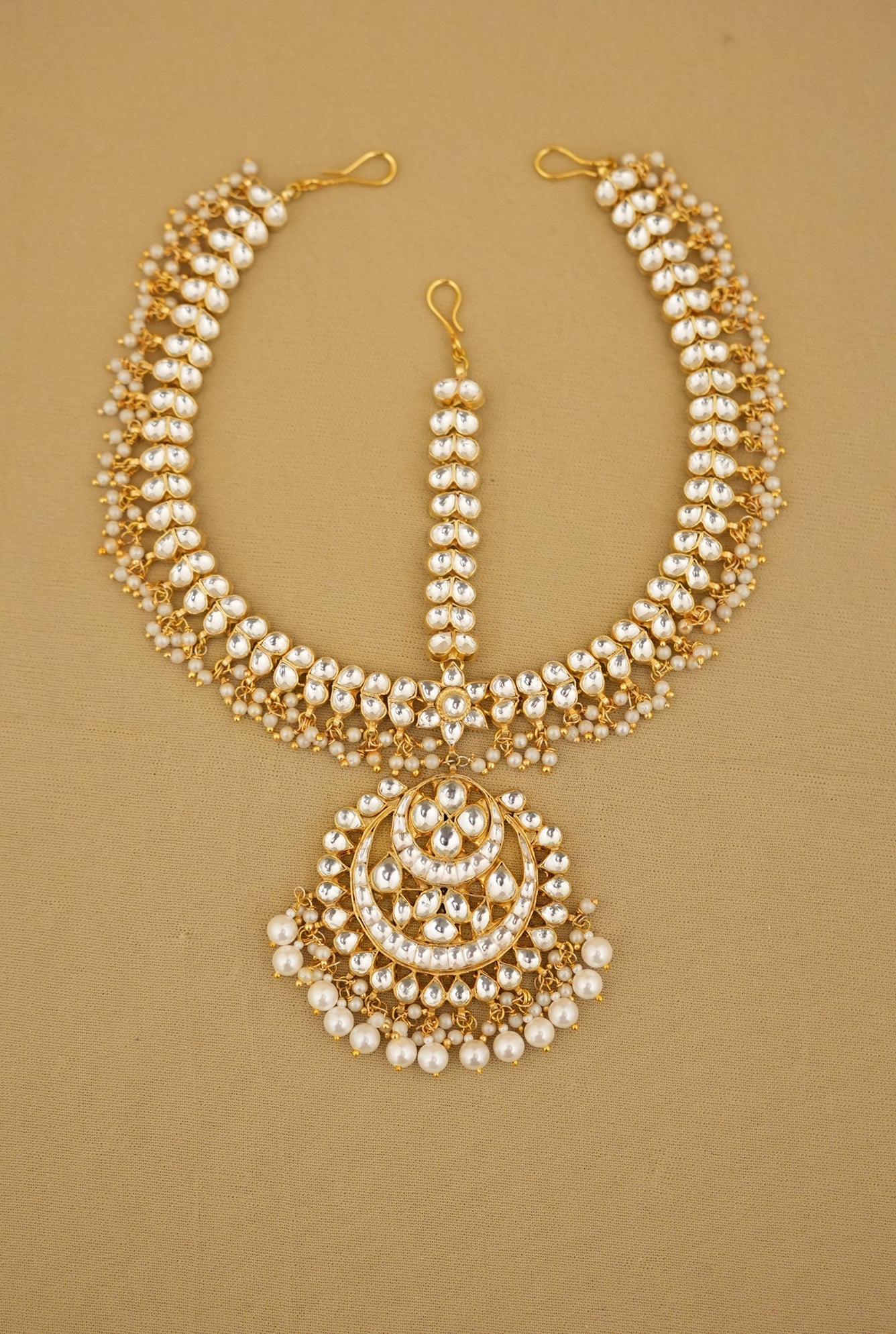 Chand  Kundan  Matha Patti Handcrafted Gold Plated