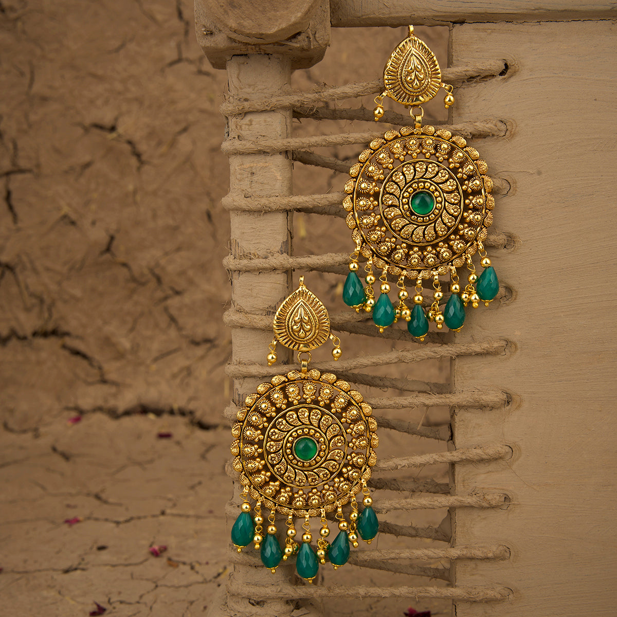 Kajal Earrings Handcrafted Gold Plated